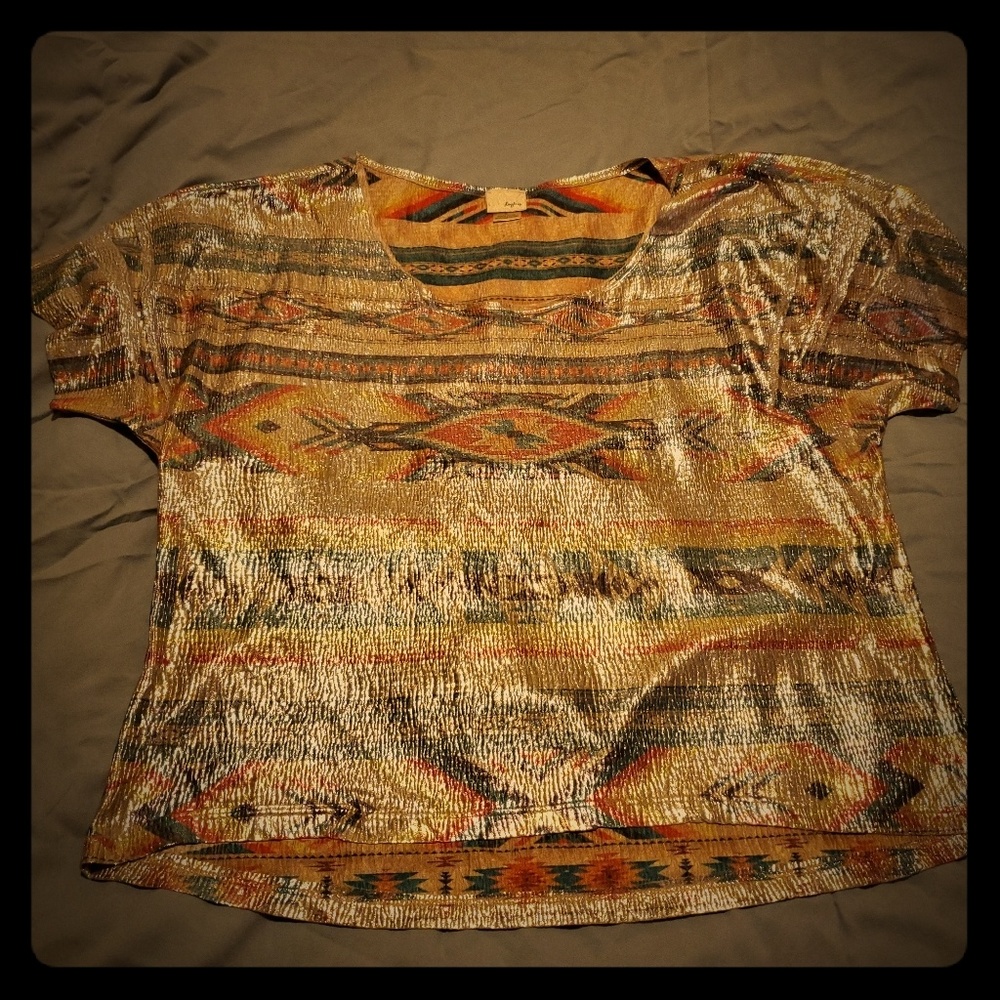 Cute shiny crop shirt
